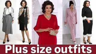 Plus size outfits  trendy looks❤️ [upl. by Ahsiela]