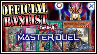 LARGEST Banlist for MASTER DUEL TOP TIER Dead RIP STUN BIG Unlimits [upl. by Tavia414]