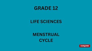 Grade 12 Life Sciences Menstrual cycle [upl. by Bogusz]