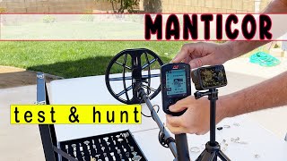 Minelab Manticore Metal Detector Gold amp Silver Test amp Park Hunt [upl. by Emlin]