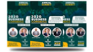 How to create a Summit Conference Flyer  Photoshop [upl. by Amsaj539]