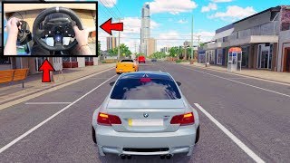 Forza Horizon 3 Drifting BMW M3 E92 Steering Wheel  Shifter Gameplay [upl. by Nihcas]