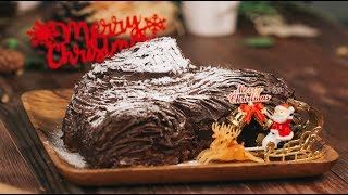 Easy Xmas YULE LOG  BÁNH KHÚC CÂY Giáng sinh [upl. by Coonan]