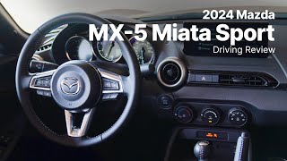 2024 Mazda MX5 Miata  Sport Trim  Driving Review Miata [upl. by Nyladnewg609]