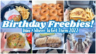 BIRTHDAY FREEBIES 2022  HOW  WHERE TO GET FREE STUFF FOR YOUR BIRTHDAY Shop with me [upl. by Aihsekan6]