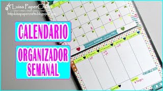 Cómo hacer Calendario y Organizador Semanal de Pared Tipo Pizarra Fácil  Tutorial Luisa PaperCrafts [upl. by Fowkes]