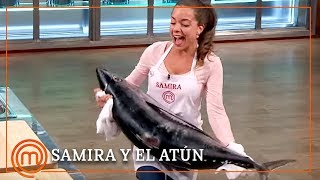 Samira se enfrenta a un atún más grande que ella  MasterChef 7 [upl. by Ernesta687]