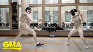 GMA tries fencing at 2024 Summer Games [upl. by Sato]