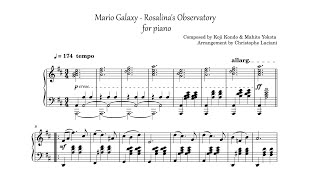 🎹 Super Mario Galaxy  Rosalinas Observatory  Piano Music Sheet by Christophe Luciani [upl. by Thais634]