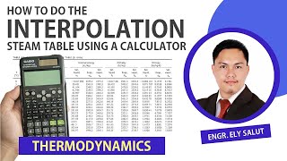 HOW TO INTERPOLATE USING A CALCULATOR  STEAM TABLE  THERMODYNAMICS [upl. by Yanaj]