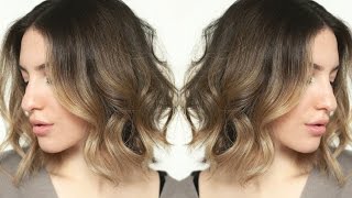 Messy  Effortless Waves  Short Hair Tutorial  JamiePaigeBeauty [upl. by Ivad]