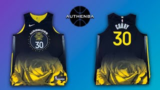 Authentic Stephen Curry Golden State Warriors City edition jersey review [upl. by Pelletier]