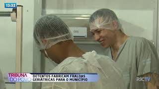 Detentos fabricam fraldas geriátricas em penitenciária de Joinville [upl. by Iarised722]