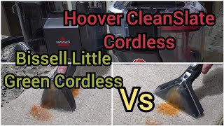 Hoover CleanSlate Cordless vs Bissell Little Green Cordless [upl. by Ulphi]