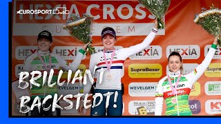 Zoe Backstedt claims first win of 2024 in Hexia Cross Gullegem 🔥  Eurosport CycloCross Highlights [upl. by Sairacaz]