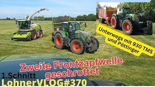 LohnerVLOG370 Fendt 926 Frontzapfwelle defekt I 930 TMS und Pöttinger Jumbo 6610 I Claas Jaguar 950 [upl. by Atirac]