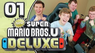 🔴 New Super Mario Bros U Deluxe 1 w KingCorphish UnitedGamer Dekadurr and Scott [upl. by Sille595]