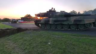 Leopard 2A5 tank engine start and run on Autodrom Biłgoraj [upl. by Laicram]