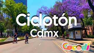 CICLOTÓN Paseo dominical “Muévete en bici” 📍CDMX 🇲🇽 [upl. by Christianson]