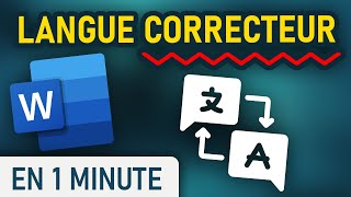 Changer la langue du correcteur sur Word [upl. by Htrowslle]