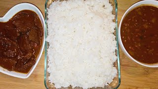 RECETA DOMINICANA  CÓMO HACER CARNE DE RES GUISADA FRIJOLES ROSADOS GUISADOS Y ARROZ BLANCO [upl. by Cele552]