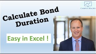 Calculating Bond Duration  Easy in Excel [upl. by Avraham15]