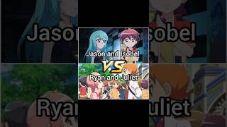 Jason and Isobel vs Ryan and Juliet anime mecard 2v2 [upl. by Negiam]