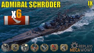 Admiral Schröder 6 Kills amp 196k Damage  World of Warships Gameplay [upl. by Adnocahs]