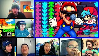 Mario Plays Friday Night Funkin Reactions Squad [upl. by Yelnoc]