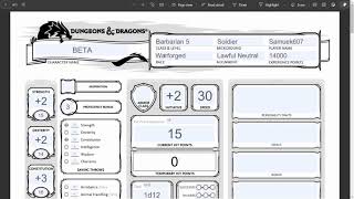 Making a DampD Character  LVL 5 Warforged Barbarian [upl. by Corbet]