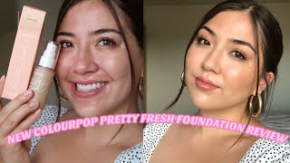 BRAND NEW COLOURPOP PRETTY FRESH HYDRATING FOUNDATION  REVIEW DEMO  WEAR TEST  Erica Loose [upl. by Lora]