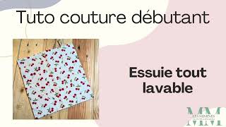 Tuto Couture facile  EssuieTout LavableDIY Sopalin Réutilisable couturefacile sewing tutorial [upl. by Anar]