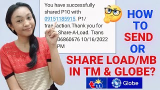 PAANO MAGSEND O MAGSHARE NG LOADMB SA TM amp GLOBE🤔 HOW TO PASALOAD IN TM amp GLOBE  MADALI LANG👌 [upl. by Aikemot]