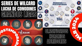 🔴 SERIES DE WILCARD ASÍ SE JUGARÁN ⚾​ COMODINES AMERICANA Y NACIONAL CLASIFICADOS HORARIOS [upl. by Demott]