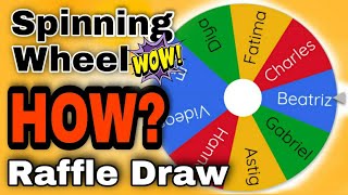 How to Make Spinning Wheel  Wheel of names  Raffle Roleta [upl. by Wind487]