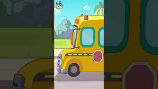 Wheels on the Bus School Bus Version sherifflabrador shorts [upl. by Suollecram571]