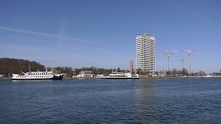 LübeckTravemünde Traveufer Hotelhochhaus Maritim  Videobild UHD 60p [upl. by Alethea]