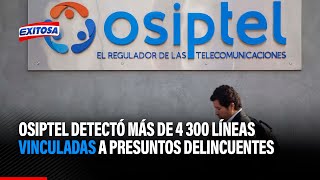 🔴🔵Rafael Muente Osiptel detectó más de 4 300 líneas vinculadas a presuntos delincuentes [upl. by Melodee]