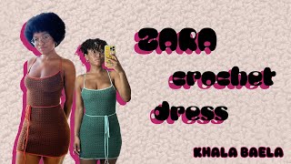 ZARA Crochet Dress Tutorial [upl. by Motch]