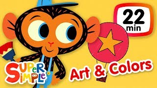 The Super Simple Show  Art amp Colors  Kids Songs amp Cartoons [upl. by Nageek]