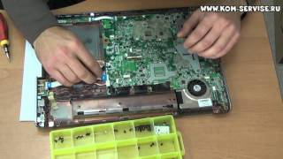 Чистка от пыли ноутбука HP Pavilion dv6 1450 er Замена термопасты [upl. by Jamille]