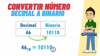 CONVERTIR UN NÚMERO DECIMAL A BINARIO  Super facil  Para principiantes [upl. by Accber]