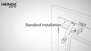 Door closer standard installation [upl. by Leuqar]