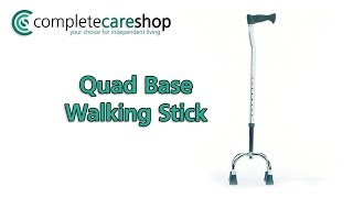 Quad Base Walking Stick Centred Legs  Improves Confidence And Aids Independent Living [upl. by Eixela374]