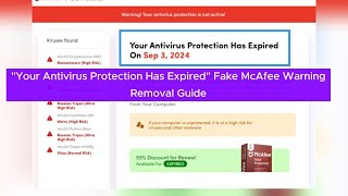 Remove quotYour Antivirus Protection Has Expiredquot Fake McAfee Warning [upl. by Delos452]