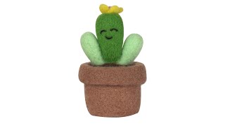 【DIY Handicrafts】Cuddle cactus Wool Felt DIY Tutorial [upl. by Nosnor915]