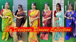 ✨My Designer Blouses Collection✨NO AARI WORK✨Latest Blouses Collection 2022✨ [upl. by Haron]