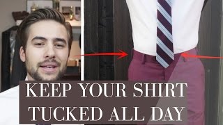 The SECRET to Keeping Your Shirt Tucked ALL Day  How To Tuck In A Shirt [upl. by Margaretha494]