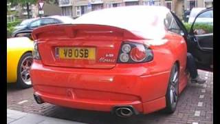 Vauxhall Monaro VXR engine start up  revving  accelerating Very powerfull sound [upl. by Lahey]