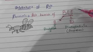 Mediators of pain with super easy mnemonic [upl. by Eeryk]